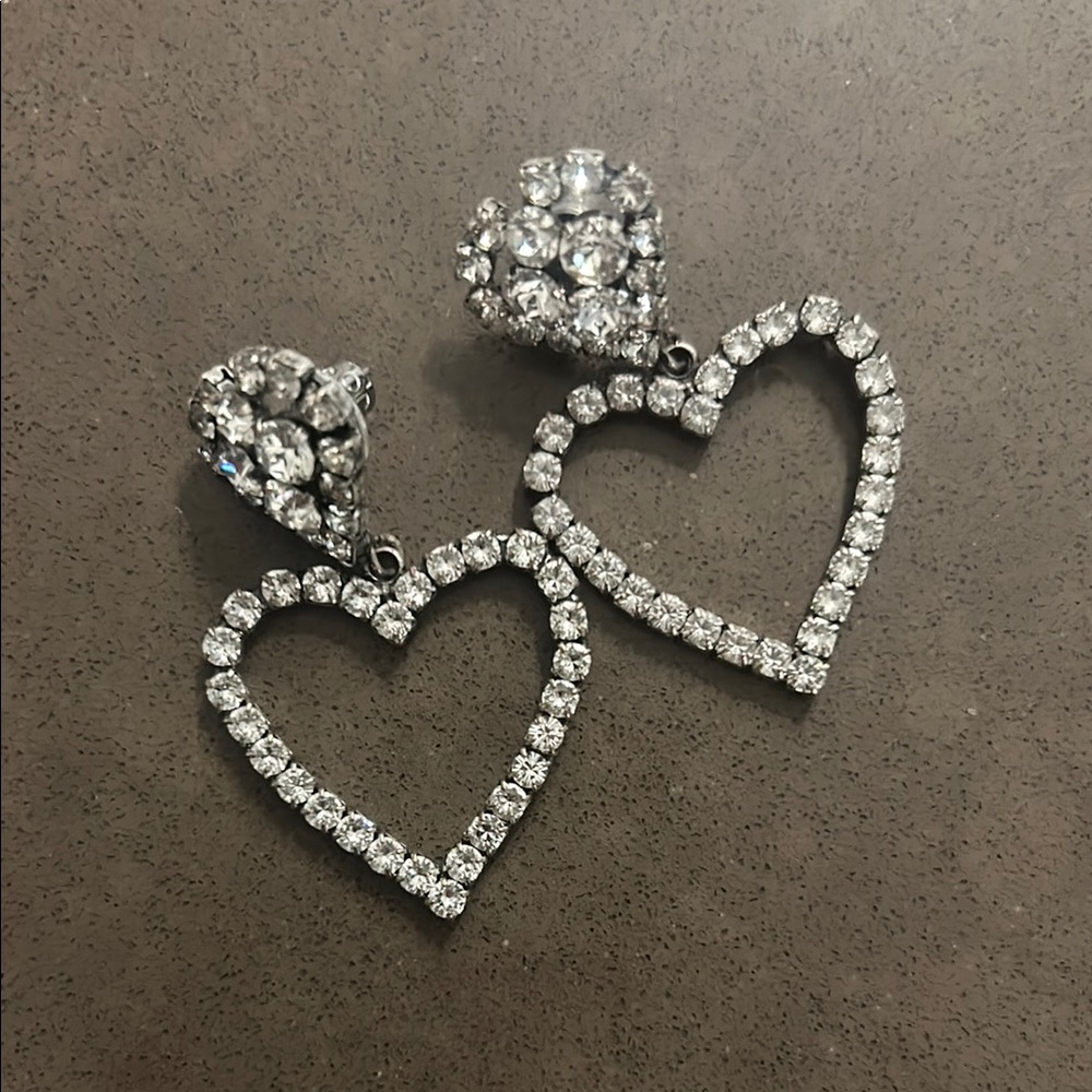 DANNIJO Lola Heart-Shaped Silver Earrings